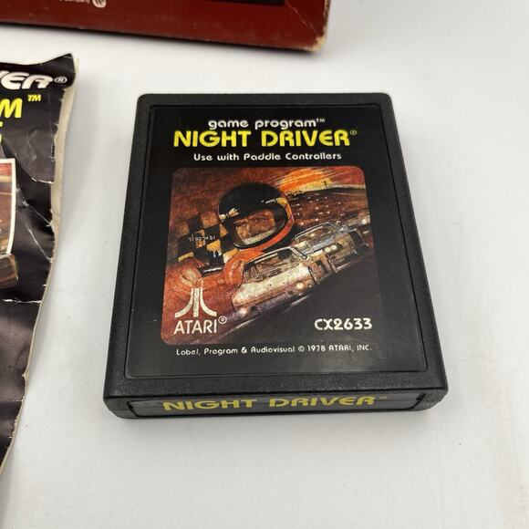 Atari 2600 Night Driver w/ Box, Manual, Game (Tested, Works) - Picture 4 of 11